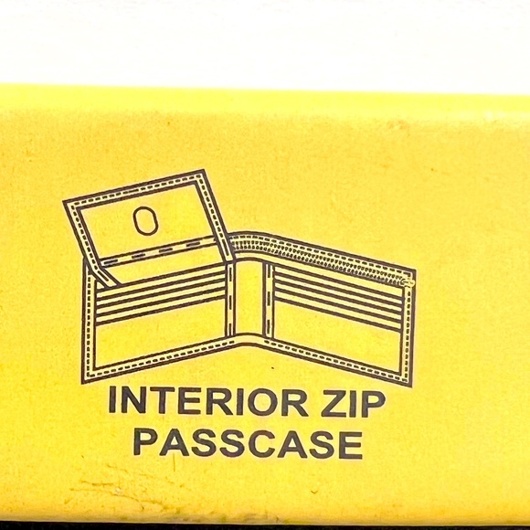 ⭐️STONE MOUNTAIN💯MENS BLACK LEATHER WALLET W/RFID PROTECTION, INTERIOR ZIPPER - Picture 13 of 16